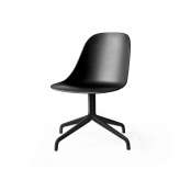 MENU Harbour Side Dining Chair, Star Base W.Swivel W. Return | Black Aluminium, Black Plastic