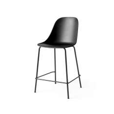 MENU Harbour Side Counter Chair | Black Steel, Black Plastic