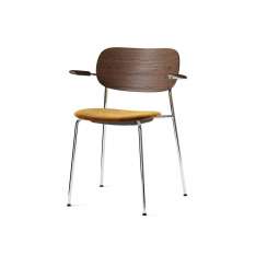 MENU Co Chair w/ Armrest, Chrome / Seat with fabric