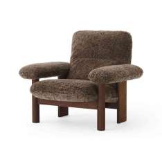 MENU Brasilia Lounge Chair | Dark Stained Oak | Sheepskin, Root
