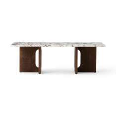 MENU Androgyn Lounge Table, Dark Stained Oak | Calacatta Viola Marble