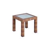 MBM Bellini | End Table Bellini Tobacco 50X50 With Glass Top