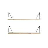 Maze Pythagoras | Play pine/black (2 shelves + 2 pairs of brackets)