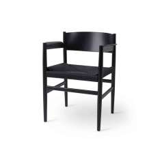 Mater Nestor - Black Stained Beech with Black Paper Cord Seat