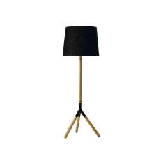 Mater Lathe Floor Lamp - Natural Oak Base