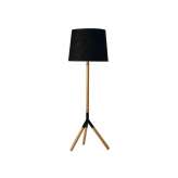 Mater Lathe Floor Lamp - Natural Oak Base