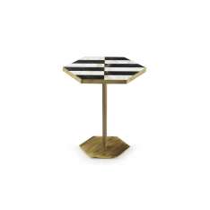 Marioni Ted | Table With Marble Inlaid Top