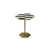 Marioni Ted | Table With Marble Inlaid Top