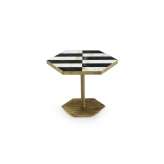Marioni Ted | Low Side Table With Inlaid Marble Top