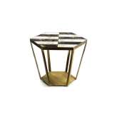 Marioni Ray | Side Table With Inlaid Marble Top
