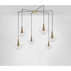 Marc Wood Studio Cone 6 Piece Cluster (Wide) - Lamp and Shade