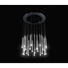 MALERBA Black & More | Round chandelier with pendants