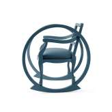 Maison Dada TICKING CLOCK | Adult Rocking Chair | Petrol Blue