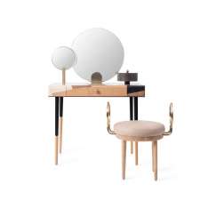 Maison Dada ROSE SELAVY | Vanity Desk and Stool | Marquetry