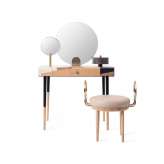 Maison Dada ROSE SELAVY | Vanity Desk and Stool | Marquetry