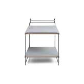 Magazin® Hegel | Table or wall desk, chrome / light grey