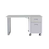 Ligne Roset Travel Studio | Desk 1 Drawer + 1 Door To Right White Laminate