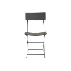Ligne Roset Sellier | Folding Chair - Black Lacquered Frame "Ardoise" (75) Pigmented Undressed Hide From Stock