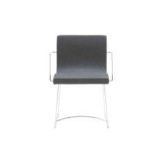 Ligne Roset Sala | Carver Chair Chromed Sleigh Feet