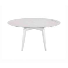 Ligne Roset Odessa | Round Dining Table White Lacquered Base