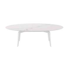 Ligne Roset Odessa | Oval Dinig Table White Lacquered Base
