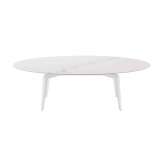 Ligne Roset Odessa | Oval Dinig Table White Lacquered Base