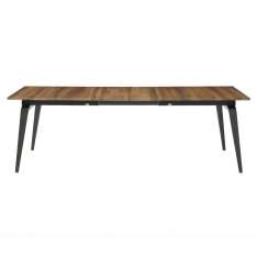 Ligne Roset Odessa | Dining Table With Integral Extension Black Lacquered Base