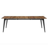 Ligne Roset Odessa | Dining Table With Integral Extension Black Lacquered Base