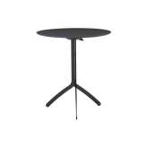 Ligne Roset Noomi | Dining Table With Pivoting Top Top In Black Fenix Laminate Black Lacquered Base