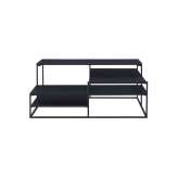 Ligne Roset Lowlands | Low Table Small Tops In Blued Steel