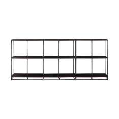 Ligne Roset La Bibliotheque Fil | Shelving Unit - H 88 3 Modules Black Lacquer