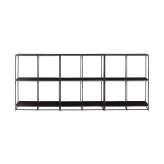 Ligne Roset La Bibliotheque Fil | Shelving Unit - H 88 3 Modules Black Lacquer