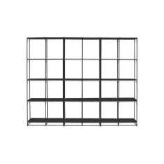 Ligne Roset La Bibliotheque Fil | Shelving Unit - H 170 3 Modules Black Lacquer