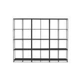 Ligne Roset La Bibliotheque Fil | Shelving Unit - H 170 3 Modules Black Lacquer