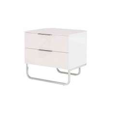Ligne Roset Hyannis Port | Bedside Table 2 Drawers Gloss White Lacquer