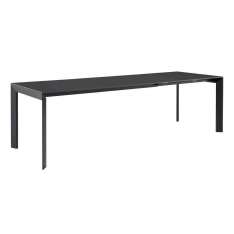 Ligne Roset Frost | Dining Table With Integral Extension Anthracite Lacquer