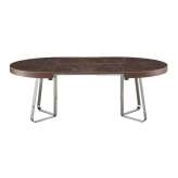 Ligne Roset Ava | Dining Table Emperador Ceramic Stoneware Top + Matching Extension Brilliant Chromed Base