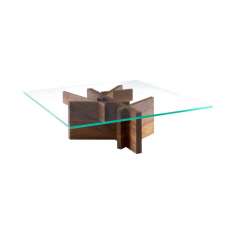 Ligne Roset Ashera | Square Occasional Table Solid American Walnut