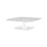 Ligne Roset Alster | Low Table Marble Top White Lacquered Base