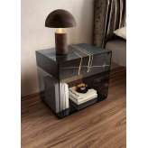 Lago Upglass Bedside Table - 1396
