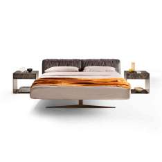 Lago Steel Soft Bed - Axum 12 fabric. Peltro steel legs.