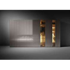 Lago N.O.W. Wardrobe - bronzo smoked glass fronts