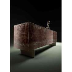 Lago Materia Sideboard 1008 - Coccodrillo scuro polished XGlass