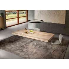 Lago Air XGlass 8cm Table - Onice matt XGlass top. Extra-clear glass legs.