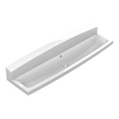 KWC Group AG SATURN Wash trough with rear wall MIRANIT