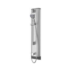 KWC Group AG F5S-Mix stainless steel shower panel with hand shower fitting