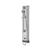 KWC Group AG F5E Therm stainless steel shower panel with hand shower fitting