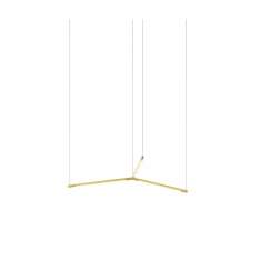 Koncept Z-Bar Pendant Small Trio, Gold (16" light bars)