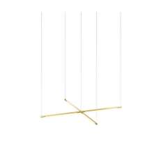 Koncept Z-Bar Pendant Small Cross, Gold (16" light bars)