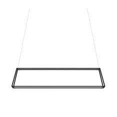 Koncept Z-Bar Pendant Rise Rectangle - Matte Black 54"